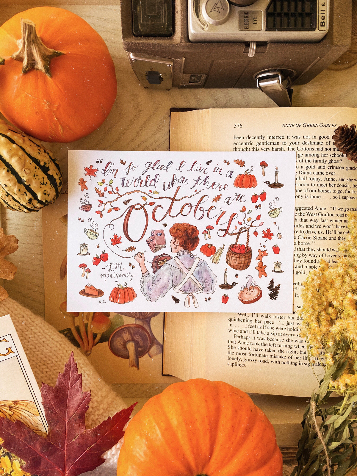 "Octobers" Anne Shirley 5x7" Art Print - DIGITAL DOWNLOAD