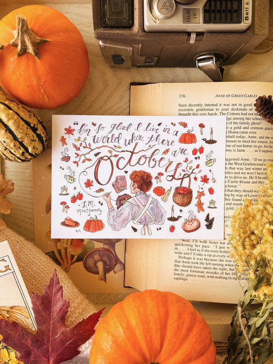 "Octobers" Anne Shirley 5x7" Art Print - DIGITAL DOWNLOAD